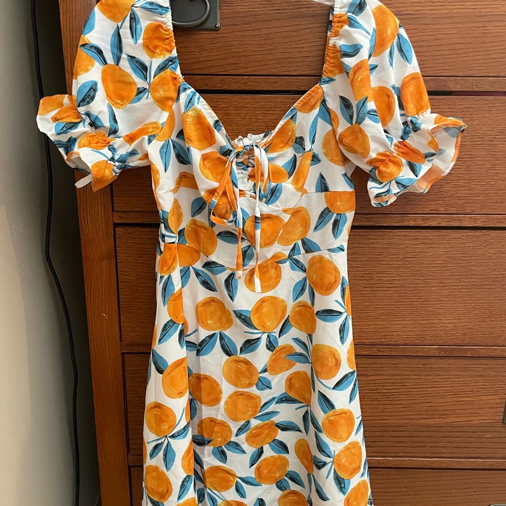 Women's Summer Drawstring Sweetheart Neck Puff Sleeve A Line Short Dress